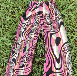 Girls Pink Multicolored Palazzo Pants BNWT